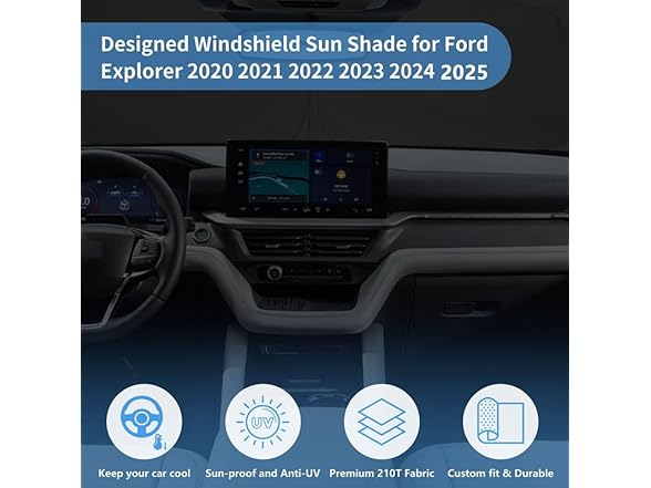 Ford Explorer Windshield Sun Shade
