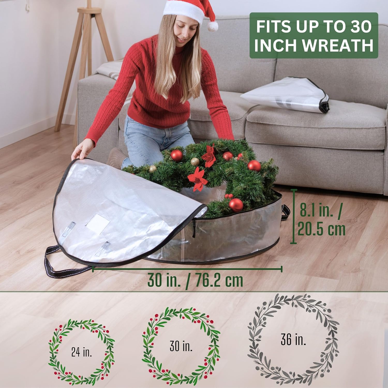 Veno 2 Pack Wreath Storage Bag - Choose Size - Gallery 10