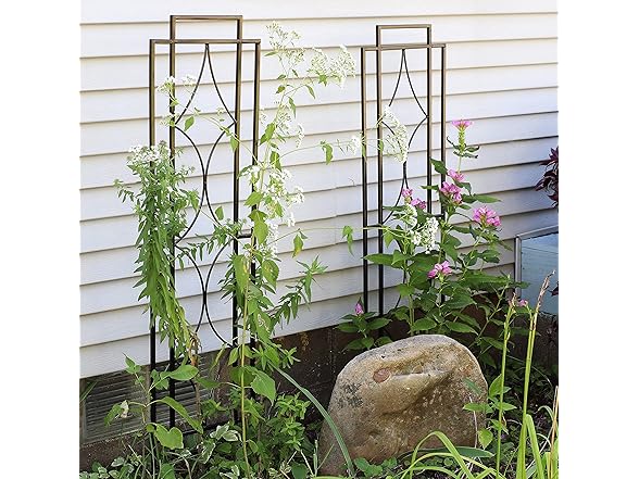 Sunnydaze 2-Piece Chic Diamonds Garden Trellis