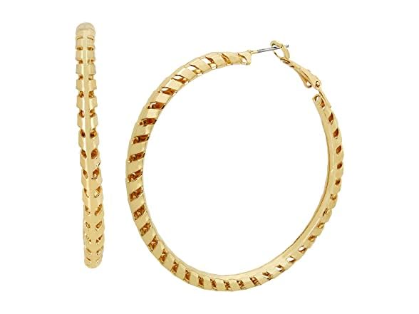 Steve Madden Twist Hoop Earrings