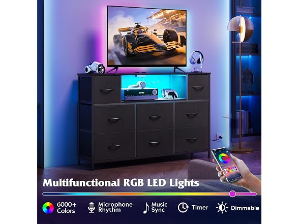 LED Dresser TV Stand for 55 Inch TV