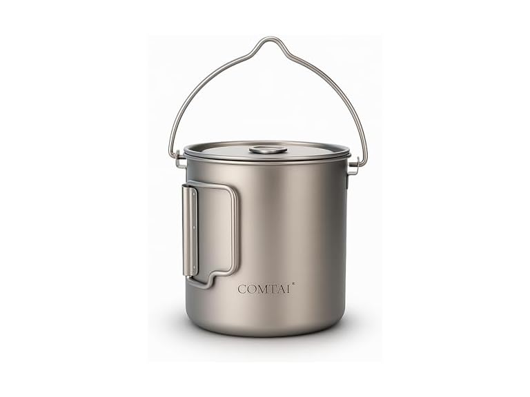 COMTAI 750ml/26oz Titanium Camping Pot
