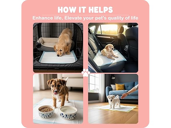 MoMoCo 100 Count Pink Puppy Pads