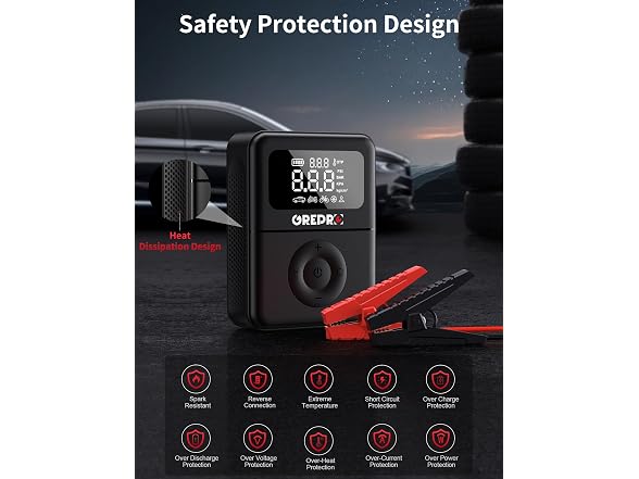 GREPRO Jump Starter with Air Compressor