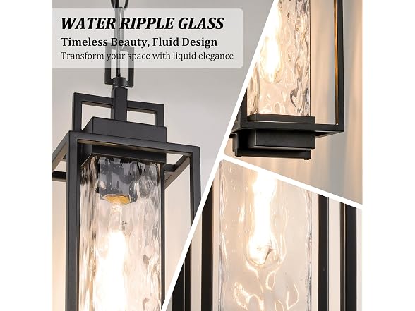 BesLowe Outdoor Pendant Light with LED Bulb
