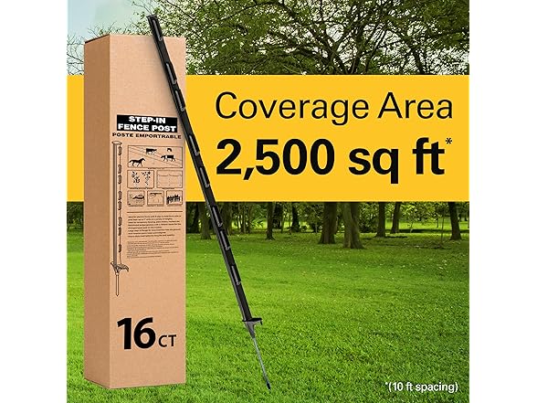 Zareba A-48B 4-Foot Step-in Electric Fence Posts