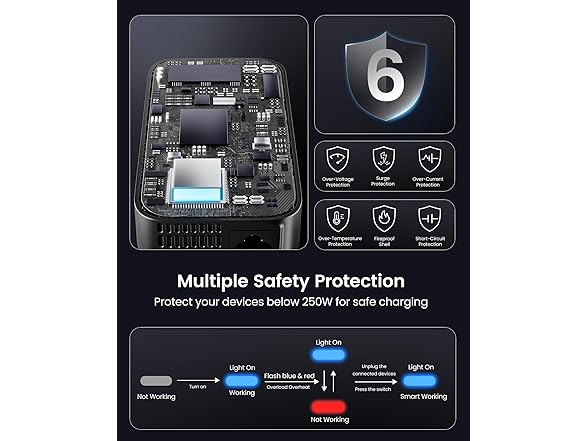 220V to 110V Voltage Converter 250W