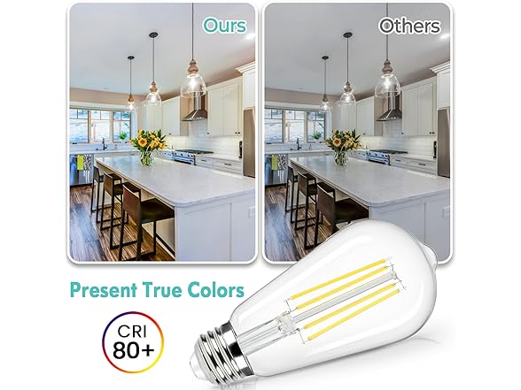 Brightever Vintage LED Edison Bulbs 60 Watt Equivalent