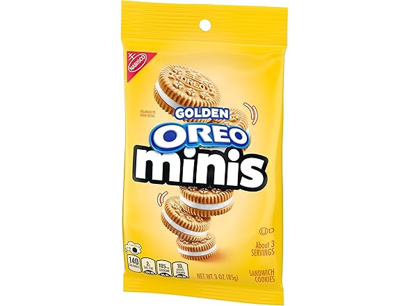 OREO Minis Golden Sandwich Cookies, 3 oz