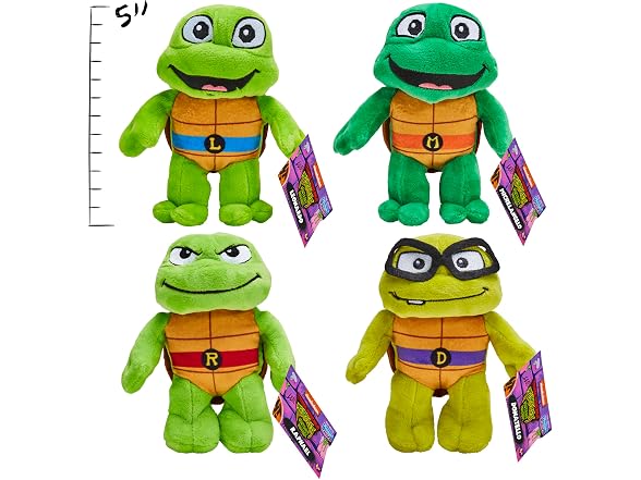 Teenage Mutant Ninja Turtles Tales of The TMNT Toddler Plush 4pk