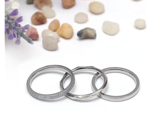 DURSI 2MM Stainless Steel Rings Women's