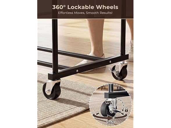 HogHow Rolling Clothing Rack