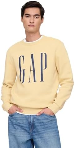 GAP mens Logo Fleece Crew Sweatshirt
