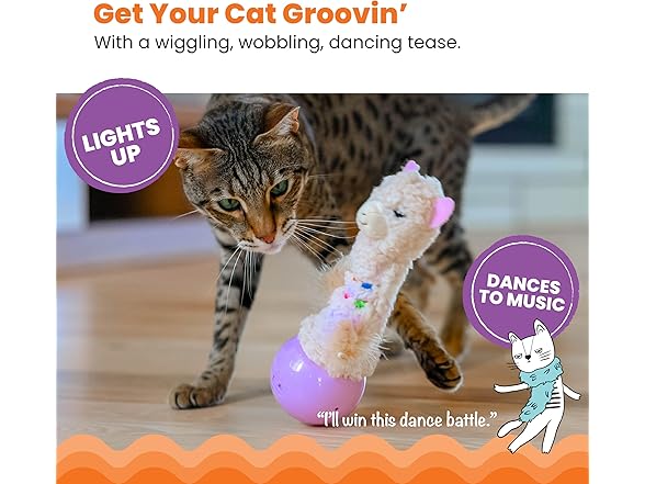 Catstages Electronic Dancing Llama Interactive Cat Toy