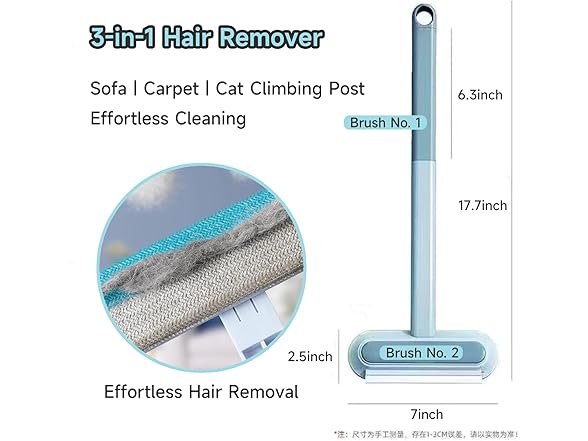 Pet Hair Removal Tool,3-in-1 Reusable