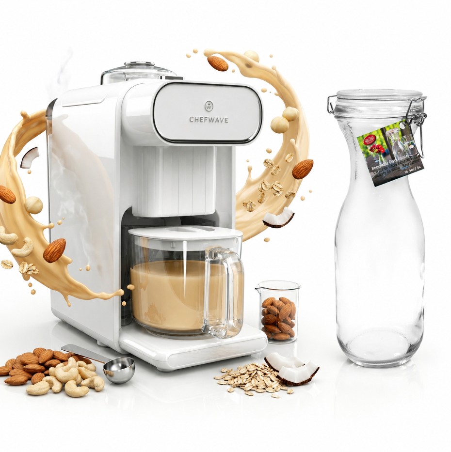 ChefWave Milkmade Milk Maker with Storage Glass Carafe - Gallery 7