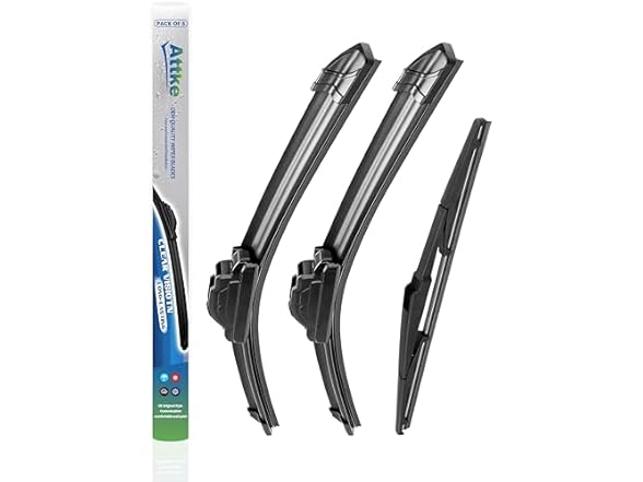ATTKE Front and Rear Wiper Blade Set-Kia