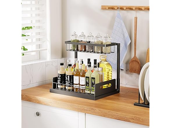 Under Sink Organizer and Storage 2 Pack Black