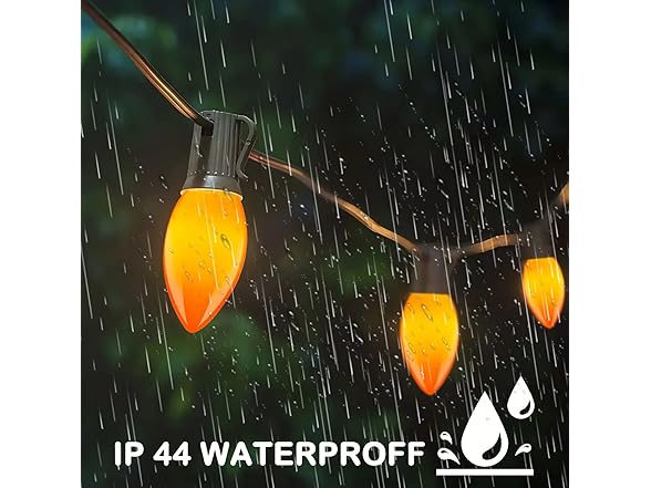 C9 Orange Halloween String Lights 25Ft