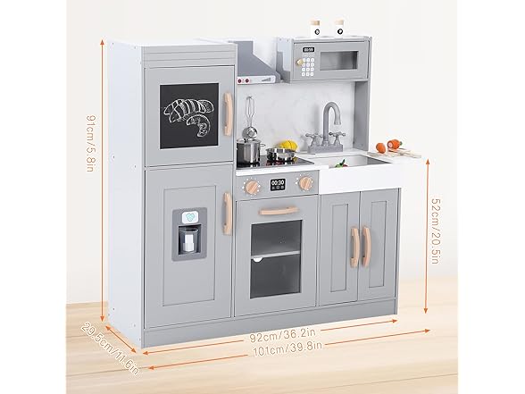 Play Kitchen for Kids, Grey
