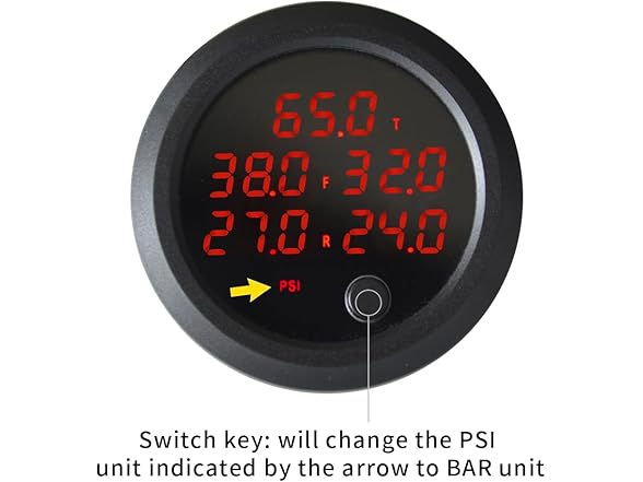 ZHSYMX Air Pressure Gauge 12V/24V 2"