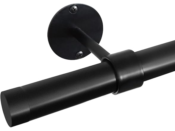 Fairmount 1in Cap Rod 72-144" Black