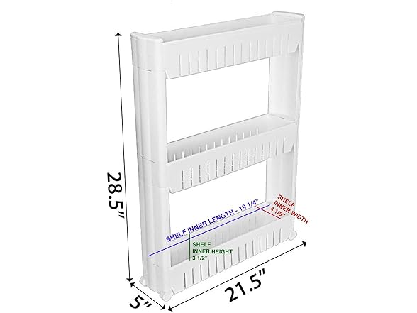 Modern Home Narrow Sliding Storage Organizer Rack