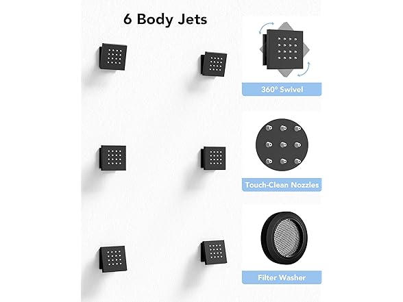 EVERSTEIN 12" Ceiling Mount Rainfall Shower System