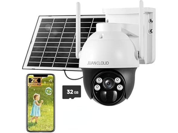 JUANCLOUD 4G LTE Cellular Solar Security Camera