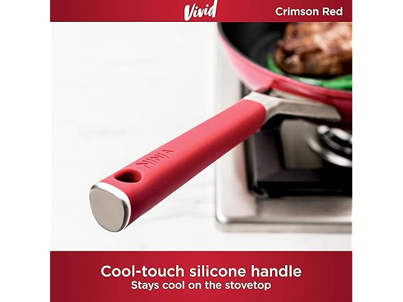 Ninja Foodi NeverStick Vivid 8pc Set Crimson Red