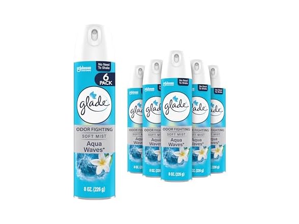 Glade Aqua Waves Spray 8oz (6pk)