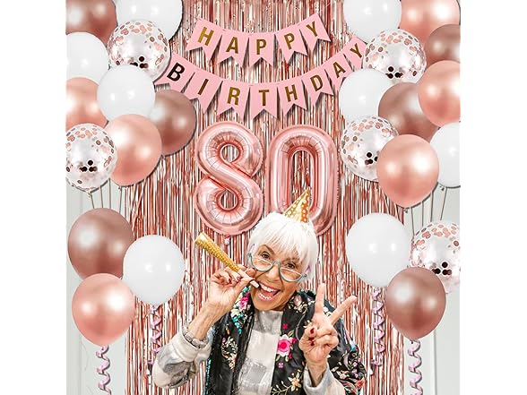 80th Birthday Party Decorations Set