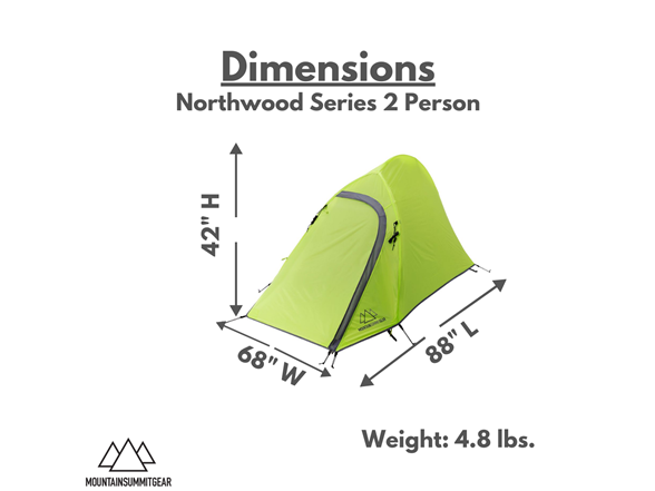 Caddis Sports Northwood II 2-Person Tent