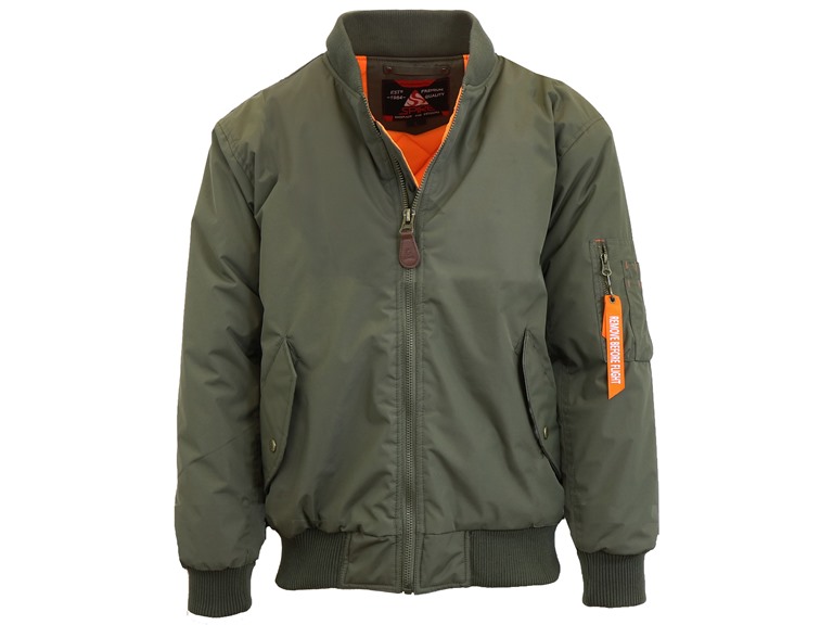 Spire By Galaxy WC-----(Men's) - TSP-2908 - OL / 3XL 3XL Mens Heavyweight Flight Bomber Jacket  Olive