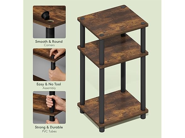Furinno JUST 3-Tier End Table