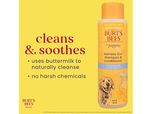 Burt’s Bees for Pets Tear Free Puppy Shampoo & Conditioner