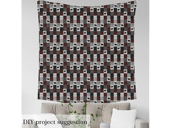 Feelyou Rustic Bear Fabric By The Yard,