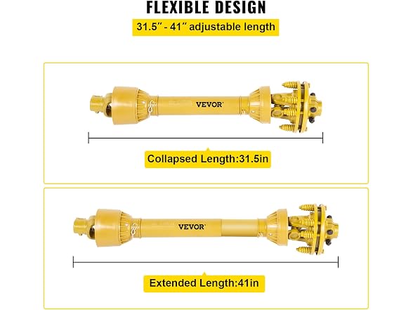 VEVOR 31.5"-41" Brush Hog PTO Shaft
