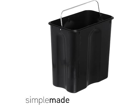5L Stainless Steel Step Trash Can Black