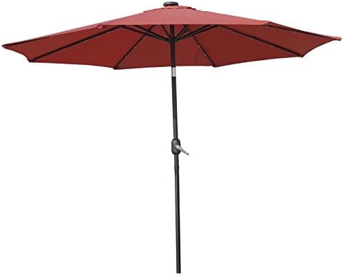 LeisureMod SUBL-9R Seirra Outdoor Umbrella Red