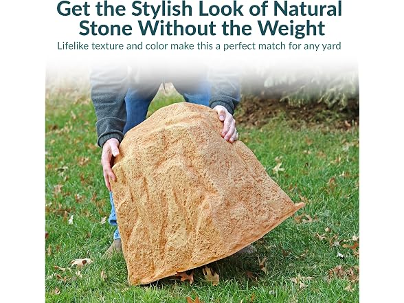 Sunnydaze 21.5” H Large Faux Landscape Rock Cover