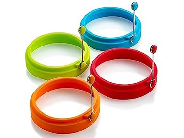 $7.99, Was $9.99, 20% Off! Emoly Silicone Egg Ring (4pcs) dealfomo