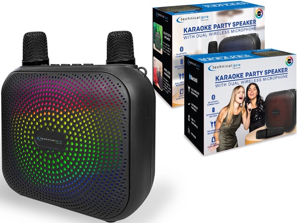 8" Karaoke Speaker w/ 2 Mics