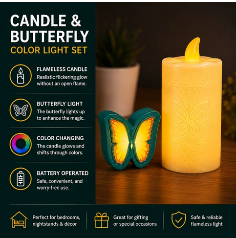 Paladone Disney Encanto Butterfly and Candle Color Lights - Gallery 4