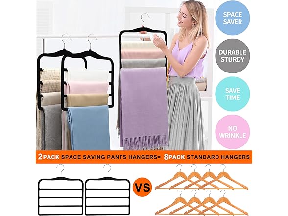 CLODSPAC Space Saving Pants Hangers