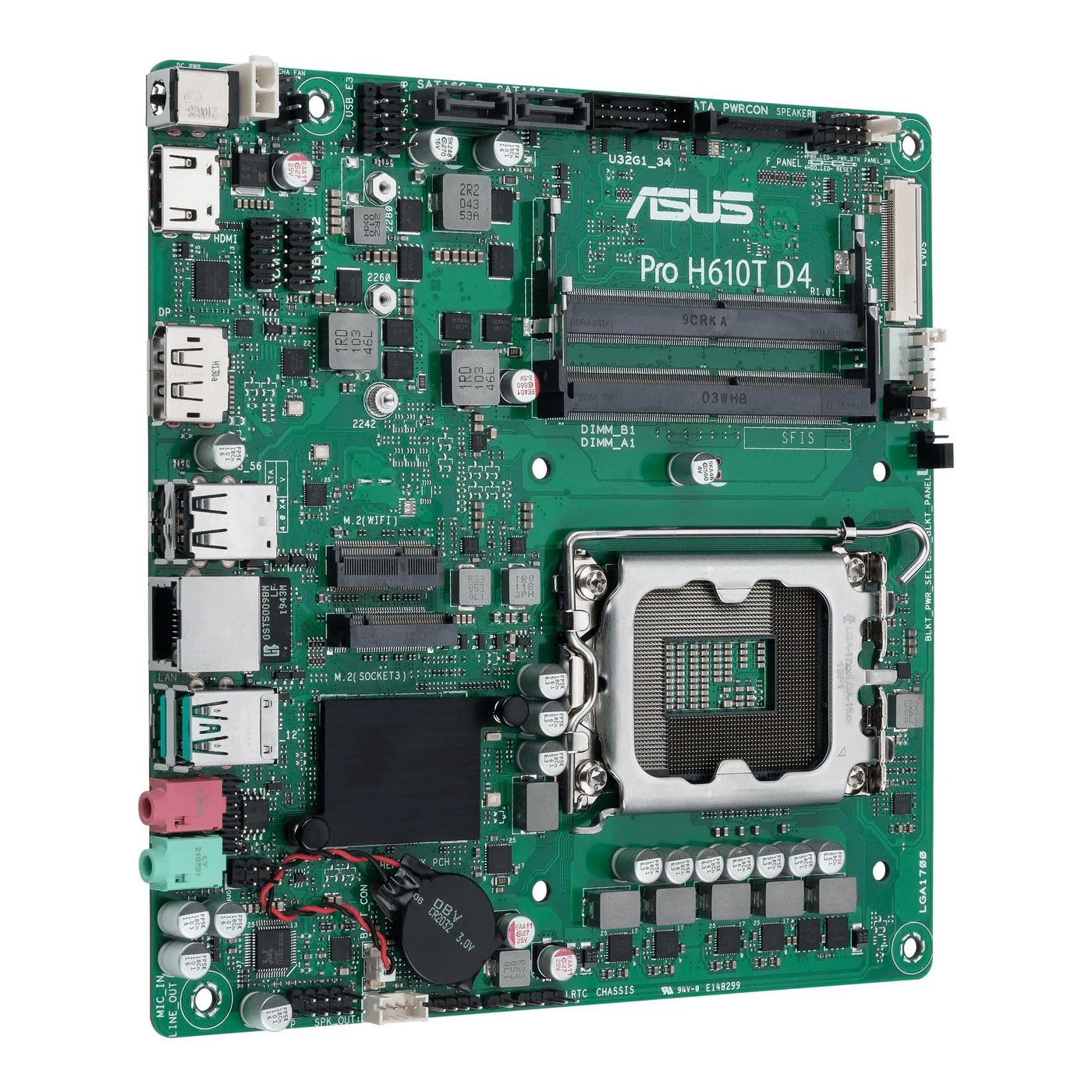 ASUS H610T D4-CSM Mini-ITX Board (Open Box) - Gallery 3