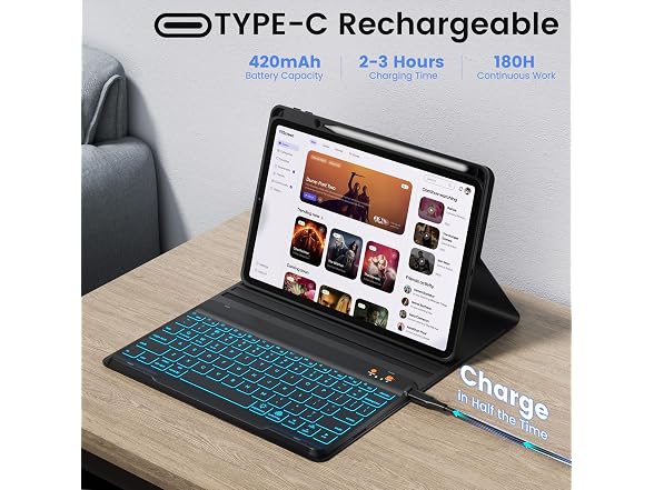 Keyboard case for iPad 9th/8th/7th