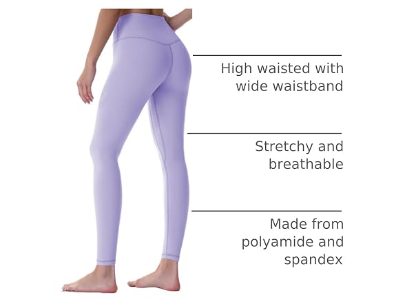 Sunzel Womens Leggings 28in M Lavender