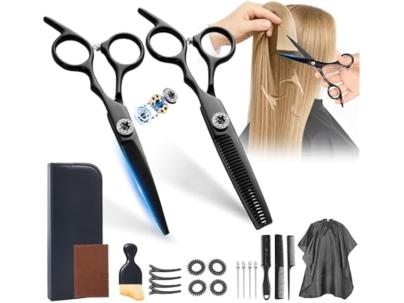 21Pcs 440C Hair Cutting Scissors Kit