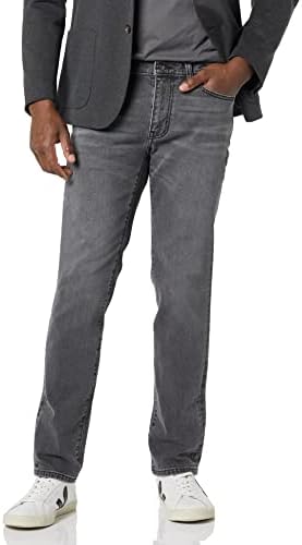 Amazon Essentials Men's Slim-Fit Jeans, Washed Grey, 42W x 28L
